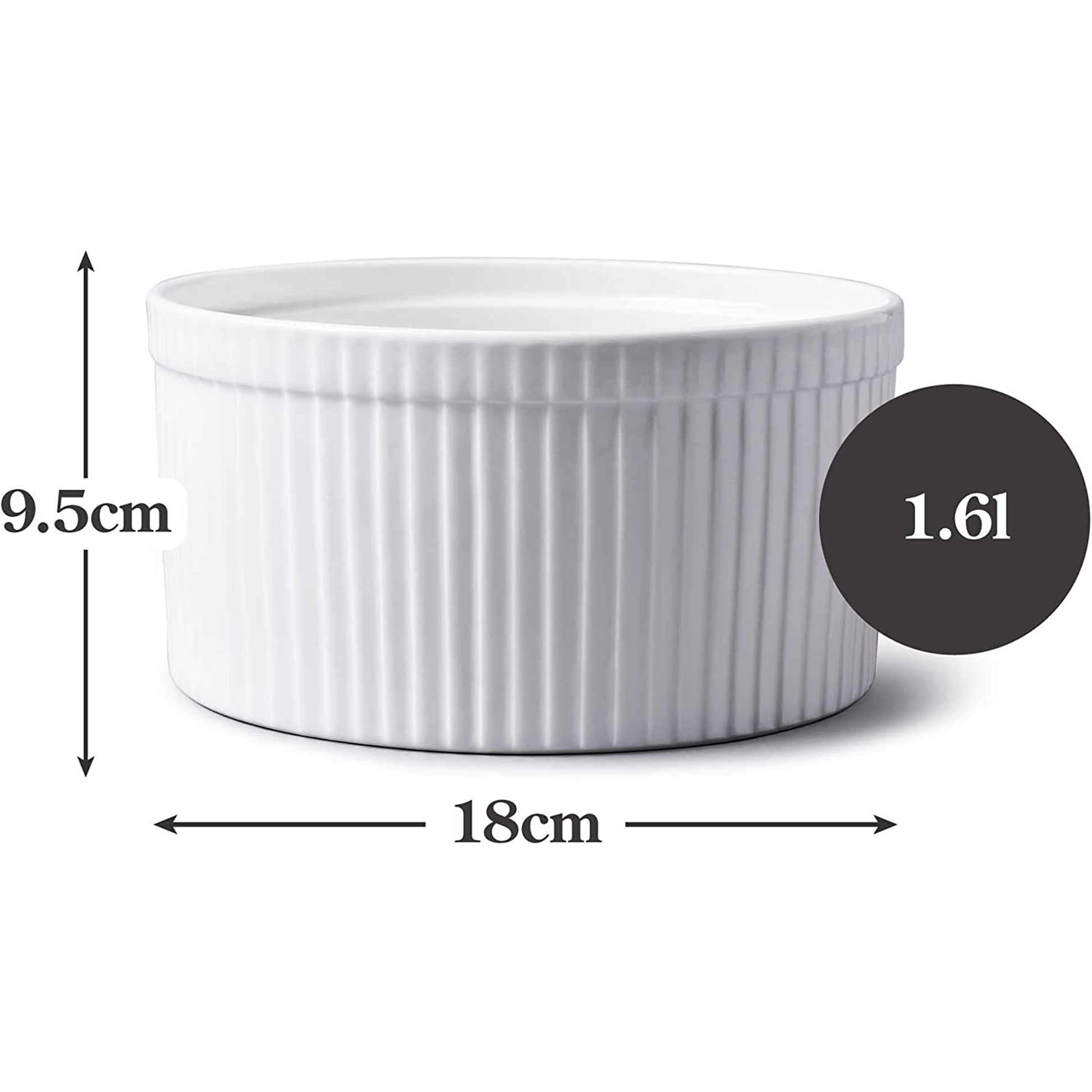 An image depicting the dimensions of the ramekin