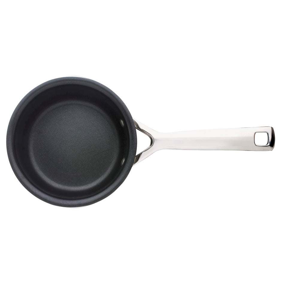The Le creuset milk pan shown from above