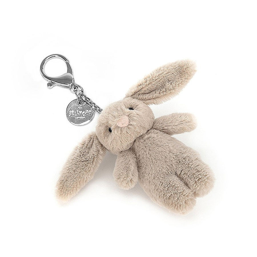 beige bashful bunny bag charm 