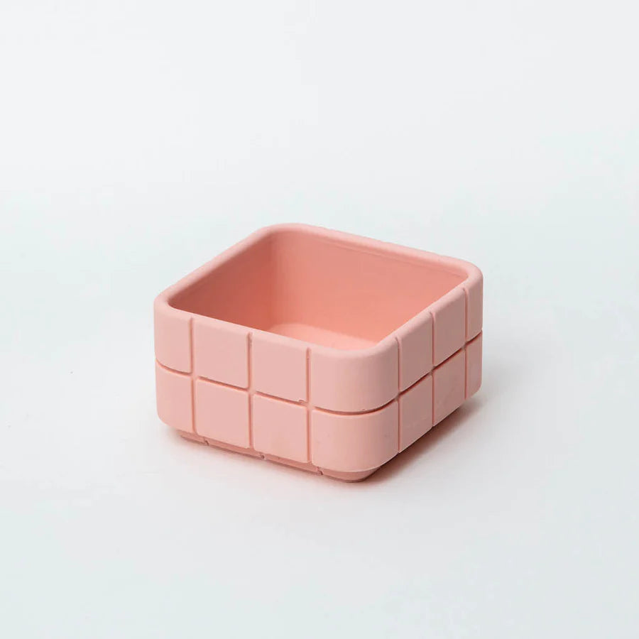 TILE SQUARE POT IN MIAMI PINK FROM BLOCK DESIGN