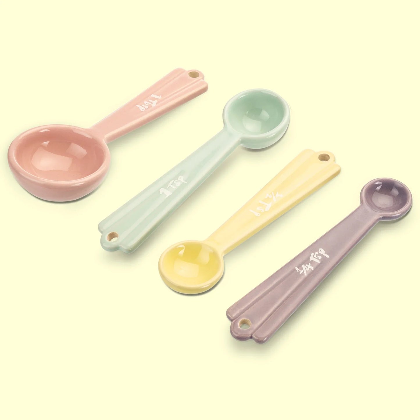 Eleanor Bowmer Pastel Ceramic Measuring Spoons