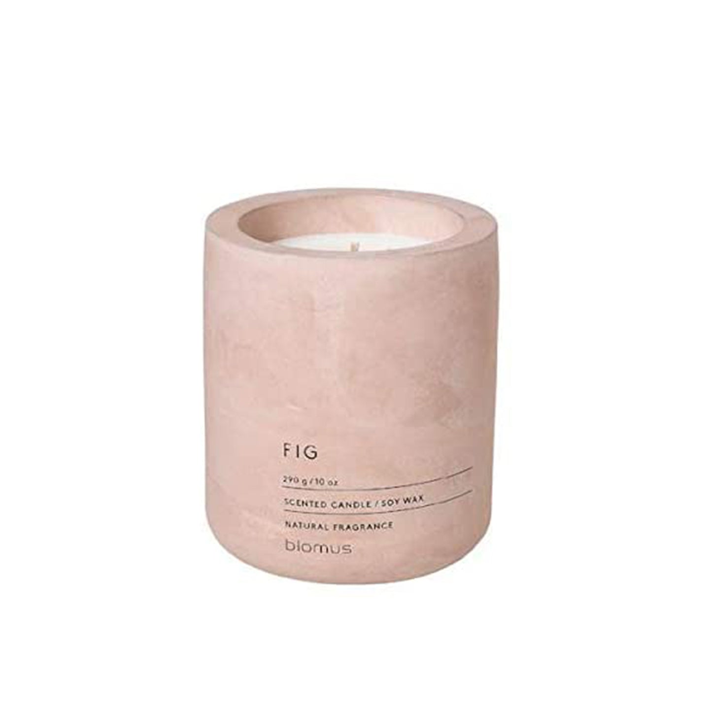 Pink concrete Fig scented candle on a white background