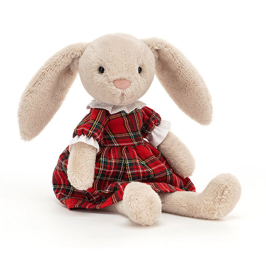 jellycat bunny in tartan dress 