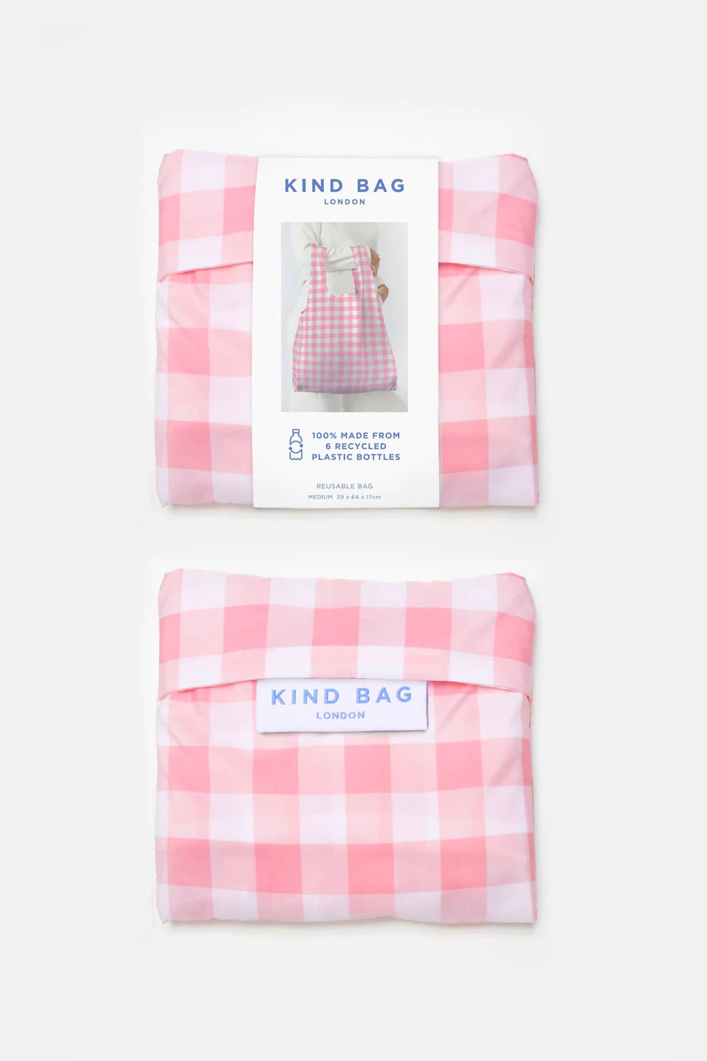 Pink Gingham Reusable Bag 