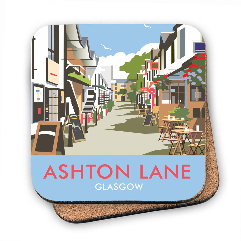 Ashton Lane Glasgow - Cork Coaster
