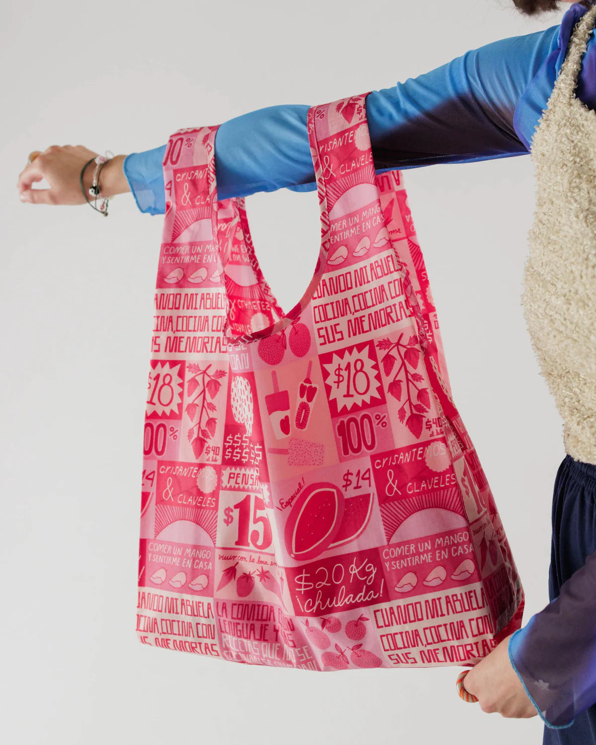 BAGGU x Liz Hernández  Standard Reusable Bag in Pink