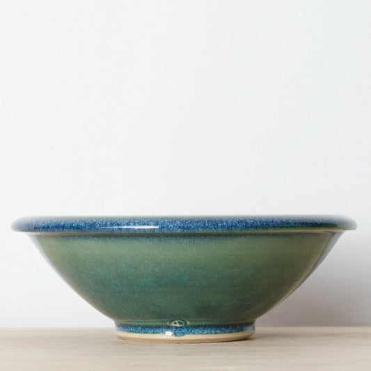 green ceramic breakfast bowl