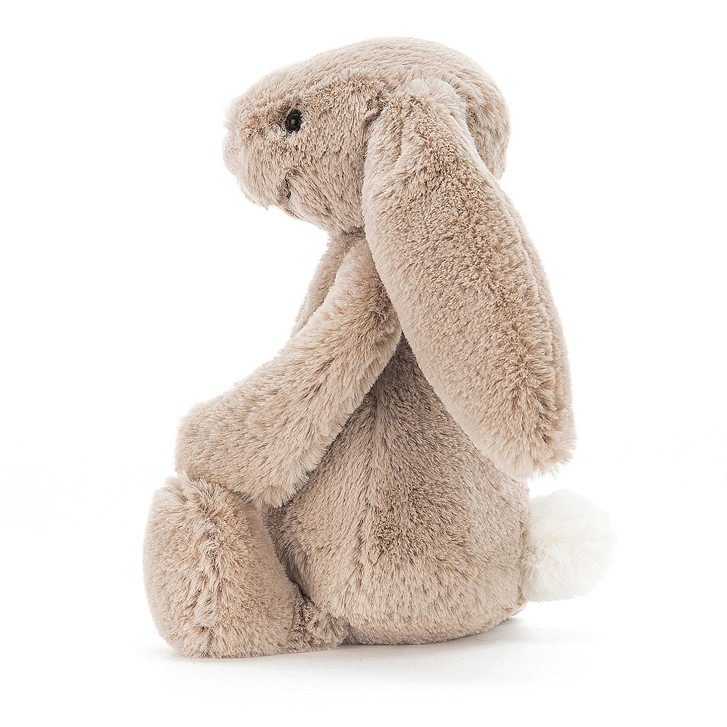 a side view of the bunny soft toy