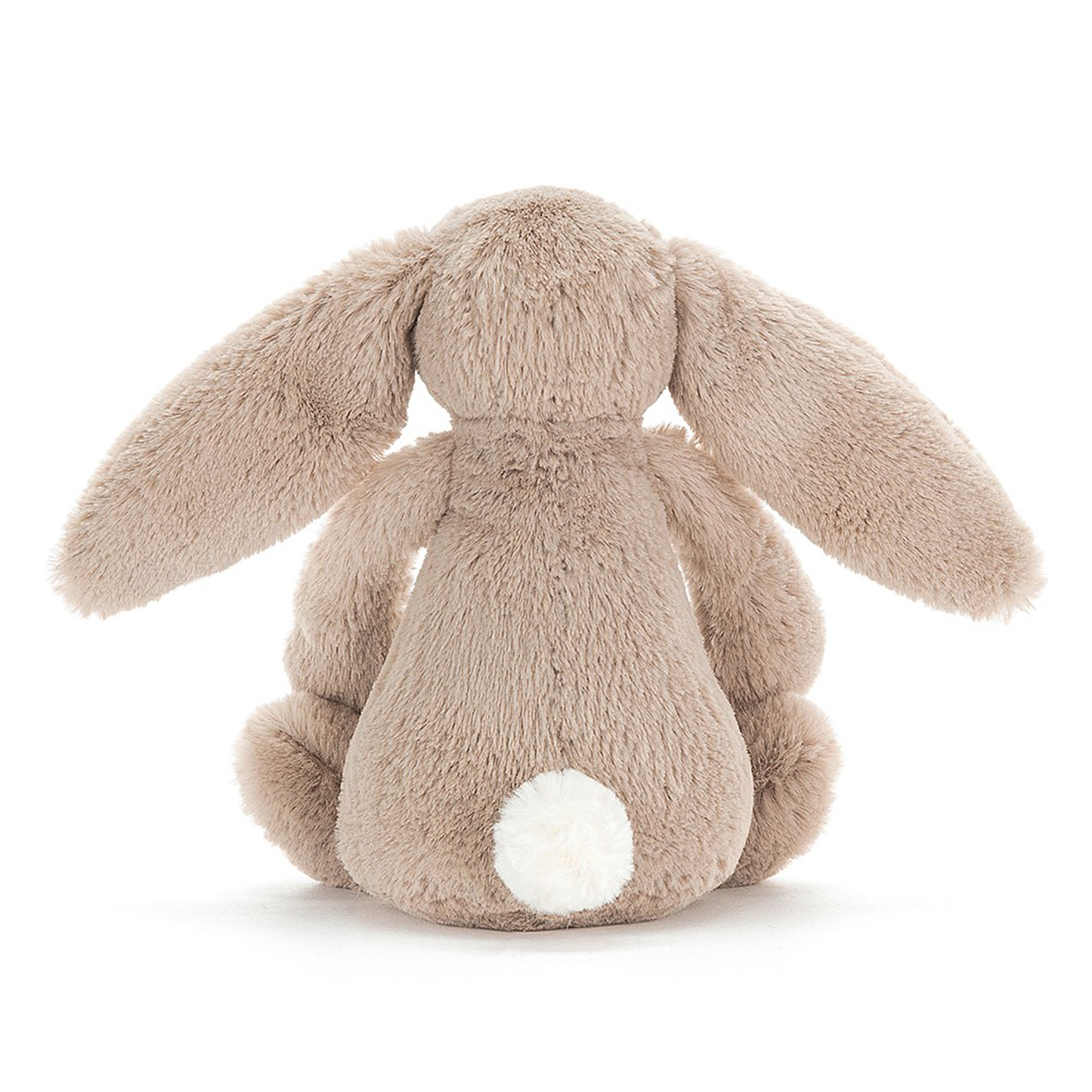 a view of the back of the bunny soft toy