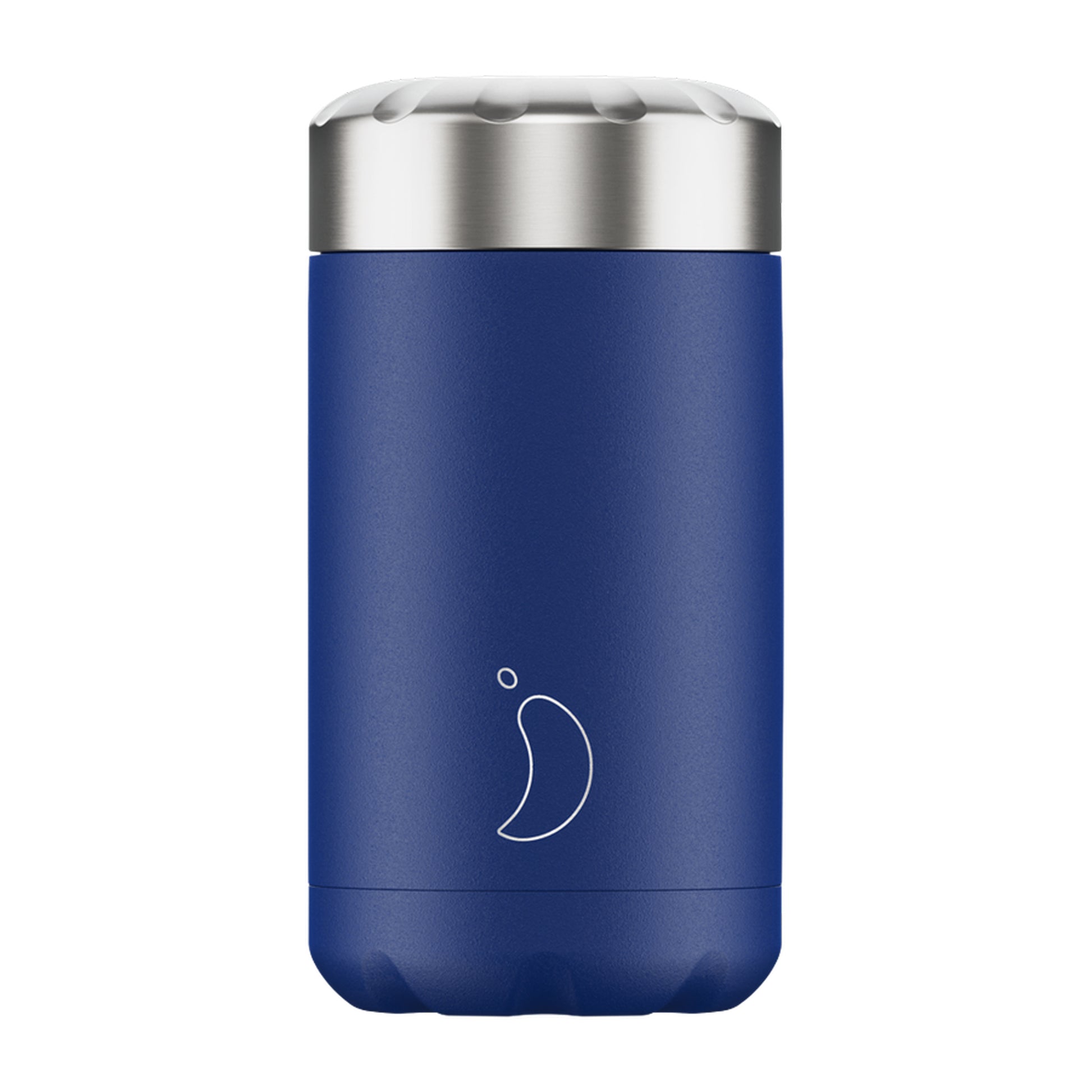 chillys stainless steel food pot in matte blue 