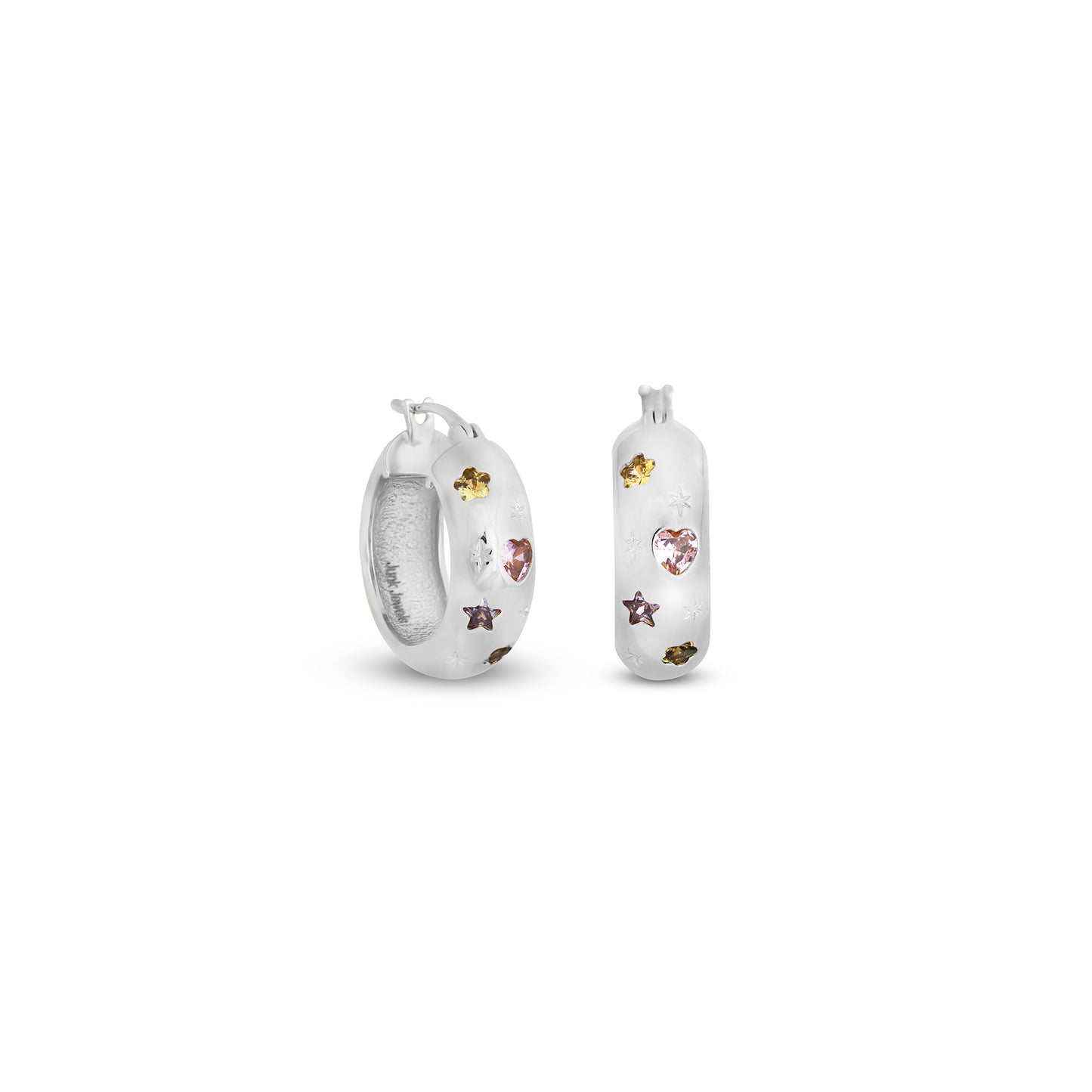 hoop earrings on a white background 
