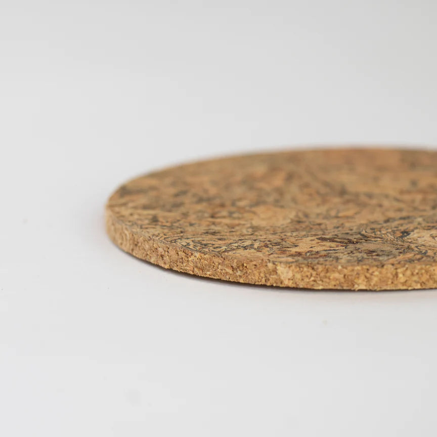 Liga Natural Round Cork Coasters Set of 4