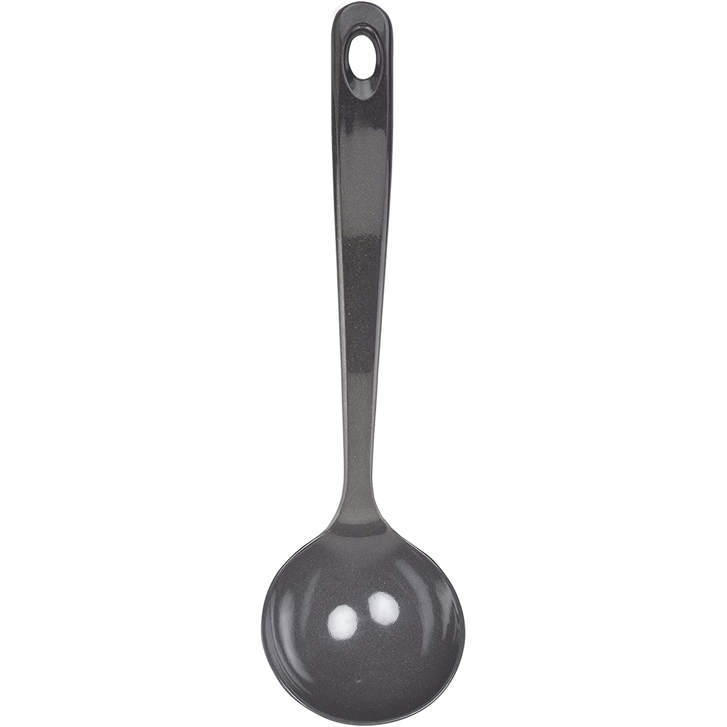 a brown ladle with a hole in the handle for hanging