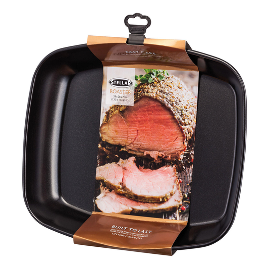 the black roasting tin with it's display card