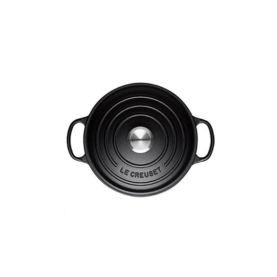 black casserole with lid