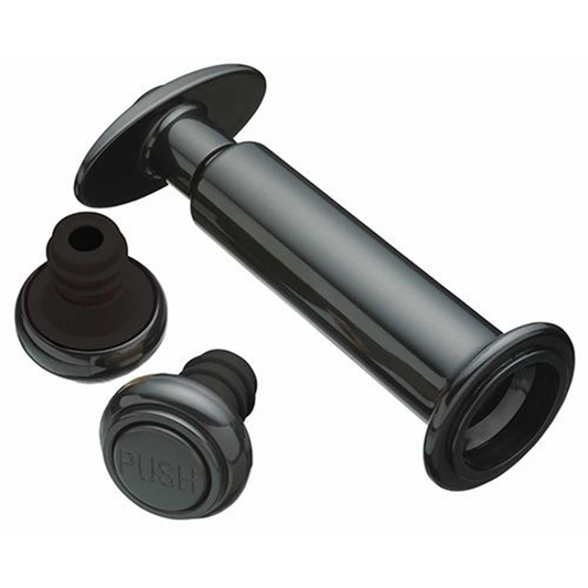 the black plastic vaccum pump with two re-useable bottle sealers